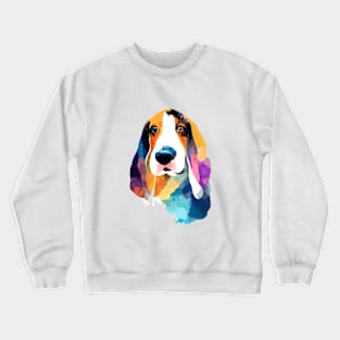 Basset Hound Dog Wild Nature Animal Crewneck Sweatshirt